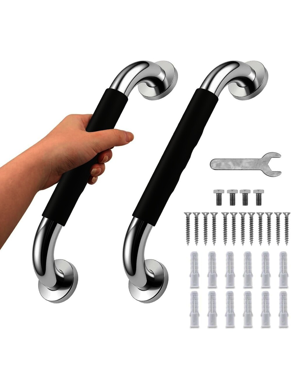 OHIYO Shower Grab Bars, Anti-Slip Bar, Safety Handle 16inch (15.75inch ) Bath...